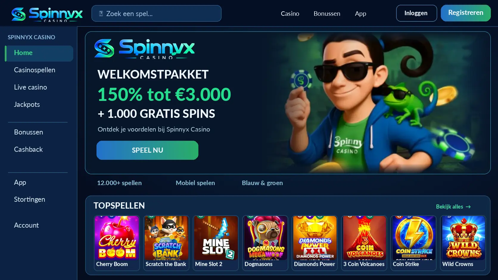 Spinnyx Casino Nederland: Casino Review, Spellen en Uitbetalingen image 1