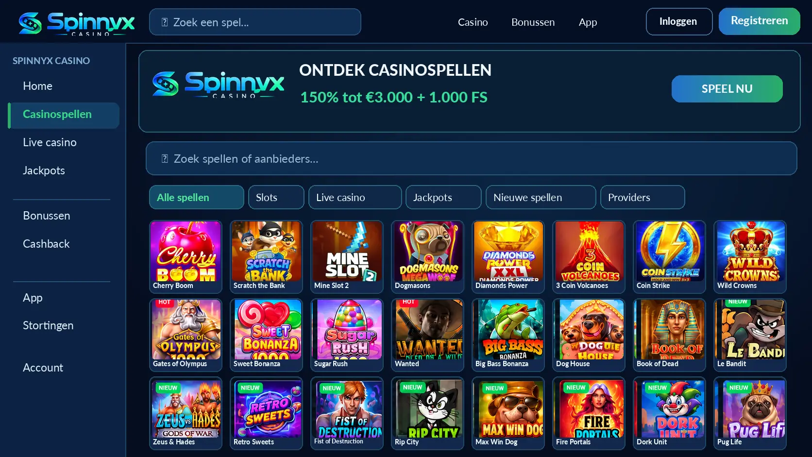 Spinnyx Casino Nederland: Casino Review, Spellen en Uitbetalingen image 3